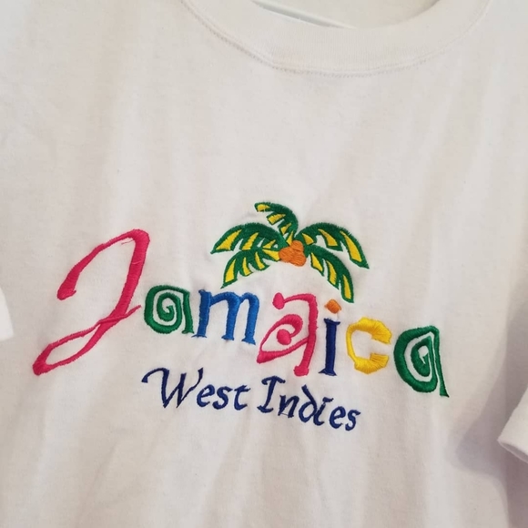 Jamaica Stitched Lettering T-Shirt - Picture 2 of 4